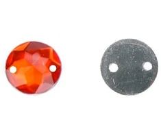 RAINBOW Prisiuvama akrilo akutė 10 mm, spalva raudona