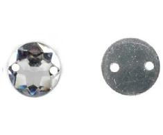 RAINBOW Prisiuvama akrilo akutė 10 mm, spalva balta
