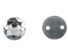 RAINBOW Prisiuvama akrilo akutė 10 mm, spalva balta