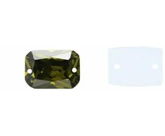 RAINBOW Prisiuvama akrilo akutė 10x15 mm, spalva šviesiai žalia