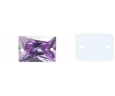 RAINBOW Prisiuvama akrilo akutė 10x15 mm, spalva šviesiai violetinė