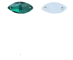 RAINBOW Prisiuvama akrilo akutė 5x10 mm, spalva žalia