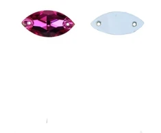 RAINBOW Prisiuvama akrilo akutė 5x10 mm, spalva tamsiai rožinė