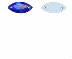 RAINBOW Prisiuvama akrilo akutė 5x10 mm, spalva mėlyna