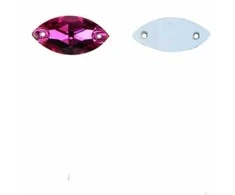 RAINBOW Prisiuvama akrilo akutė 5x10 mm, spalva tamsiai rožinė