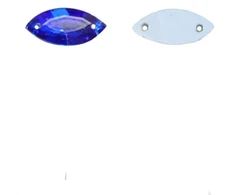 RAINBOW Prisiuvama akrilo akutė 5x10 mm, spalva mėlyna