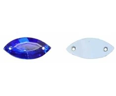 RAINBOW Prisiuvama akrilo akutė 7x15 mm, spalva mėlyna