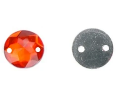 RAINBOW Prisiuvama akrilo akutė 8 mm, spalva raudona