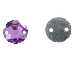 RAINBOW Prisiuvama akrilo akutė 8 mm, spalva šviesiai violetinė