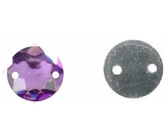 RAINBOW Prisiuvama akrilo akutė 8 mm, spalva šviesiai violetinė