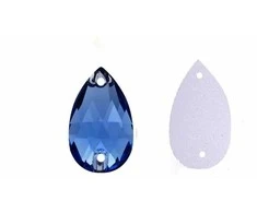 RAINBOW Prisiuvama akrilo akutė 8x13 mm, spalva mėlyna