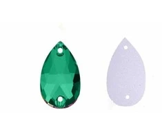RAINBOW Prisiuvama akrilo akutė 8x13 mm, spalva šviesiai žalia