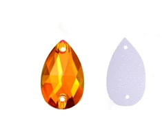 RAINBOW Prisiuvama akrilo akutė 8x13 mm, spalva oranžinė