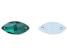 RAINBOW Prisiuvama akrilo akutė 9x20 mm, spalva žalia
