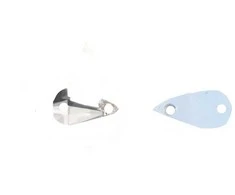 RAINBOW Prisiuvama metalizuota akrilo akutė 6x10 mm, spalva sidabro