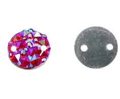 RAINBOW Prisiuvama mozaikinė akrilo akutė 10 mm, spalva rožinė