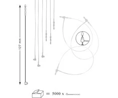 RAINBOW Rankinio fiksavimo etikečių laikikliai - plombos 5000 vnt. 127 mm Nr. 5