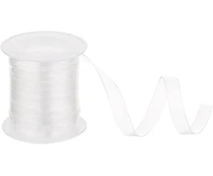 RAINBOW Skaidri elastinė juostelė petnešėlėms 8 mm, 3 m