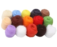 RAINBOW Vilnos vėlimui rinkinys, 150 g, 15 spalvos