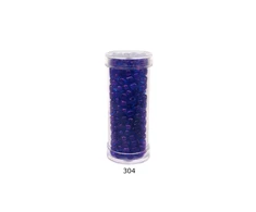 Stikliniai apvalūs karoliukai (biseris) Nr. 6/0 RainBow® plastikinėje tūbelėje 25 g, spalva 304
