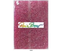 Stikliniai apvalūs karoliukai (biseris) Nr. 6/0 RainBow® 500g, spalva 2203
