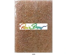 Stikliniai apvalūs karoliukai (biseris) Nr. 6/0 RainBow® 500g, spalva 2205