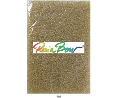 Stikliniai apvalūs karoliukai (biseris) Nr. 6/0 RainBow® 500g, spalva 102