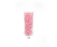 Stikliniai apvalūs karoliukai (biseris) Nr. 6/0 RainBow® plastikinėje tūbelėje 25 g, spalva 138