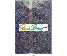 Stikliniai apvalūs karoliukai (biseris) Nr. 6/0 RainBow® 500g, spalva 168