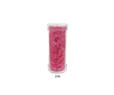 Stikliniai apvalūs karoliukai (biseris) Nr. 6/0 RainBow® plastikinėje tūbelėje 25 g, spalva 206