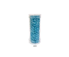 Stikliniai apvalūs karoliukai (biseris) Nr. 6/0 RainBow® plastikinėje tūbelėje 25 g, spalva 103