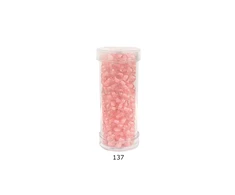 Stikliniai apvalūs karoliukai (biseris) Nr. 6/0 RainBow® plastikinėje tūbelėje 25 g, spalva 137