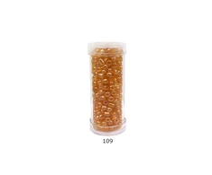 Stikliniai apvalūs karoliukai (biseris) Nr. 6/0 RainBow® plastikinėje tūbelėje 25 g, spalva 109