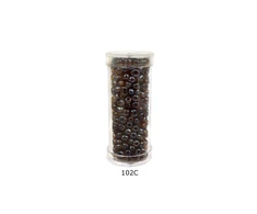 Stikliniai apvalūs karoliukai (biseris) Nr. 6/0 RainBow® plastikinėje tūbelėje 25 g, spalva 102C