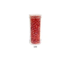 Stikliniai apvalūs karoliukai (biseris) Nr. 6/0 RainBow® plastikinėje tūbelėje 25 g, spalva 105