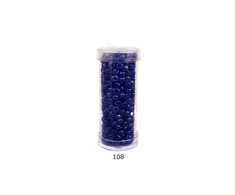 Stikliniai apvalūs karoliukai (biseris) Nr. 6/0 RainBow® plastikinėje tūbelėje 25 g, spalva 108