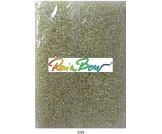 Stikliniai apvalūs karoliukai (biseris) Nr. 6/0 RainBow® 500g, spalva 2206