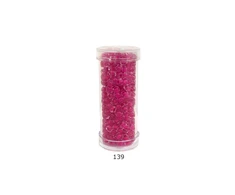 Stikliniai apvalūs karoliukai (biseris) Nr. 6/0 RainBow® plastikinėje tūbelėje 25 g, spalva 139