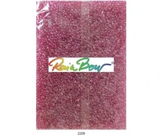 Stikliniai apvalūs karoliukai (biseris) Nr. 6/0 RainBow® 500g, spalva 2209