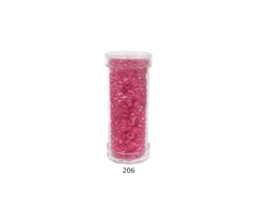 Stikliniai apvalūs karoliukai (biseris) Nr. 6/0 RainBow® plastikinėje tūbelėje 25 g, spalva 206