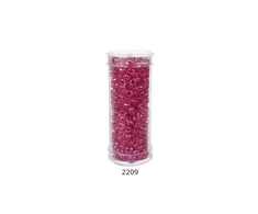 Stikliniai apvalūs karoliukai (biseris) Nr. 6/0 RainBow® plastikinėje tūbelėje 25 g, spalva 2209