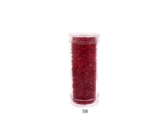 Stikliniai apvalūs karoliukai (biseris) Nr. 6/0 RainBow® plastikinėje tūbelėje 25 g, spalva 5B