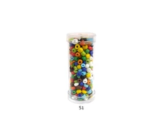 Stikliniai apvalūs karoliukai (biseris) Nr. 6/0 RainBow® plastikinėje tūbelėje 25 g, spalva 51