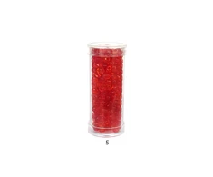 Stikliniai apvalūs karoliukai (biseris) Nr. 6/0 RainBow® plastikinėje tūbelėje 25 g, spalva 5