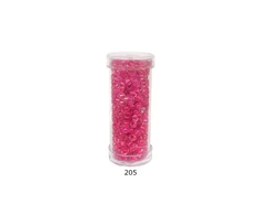 Stikliniai apvalūs karoliukai (biseris) Nr. 6/0 RainBow® plastikinėje tūbelėje 25 g, spalva 205