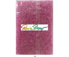 Stikliniai apvalūs karoliukai (biseris) Nr. 6/0 RainBow® 500g, spalva 132