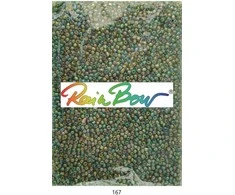 Stikliniai apvalūs karoliukai (biseris) Nr. 6/0 RainBow® 500g, spalva 167