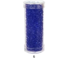 Stikliniai apvalūs karoliukai (biseris) Nr. 6/0 RainBow® plastikinėje tūbelėje 25 g, spalva 6