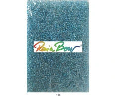 Stikliniai apvalūs karoliukai (biseris) Nr. 6/0 RainBow® 500g, spalva 136