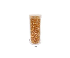 Stikliniai apvalūs karoliukai (biseris) Nr. 6/0 RainBow® plastikinėje tūbelėje 25 g, spalva 102
